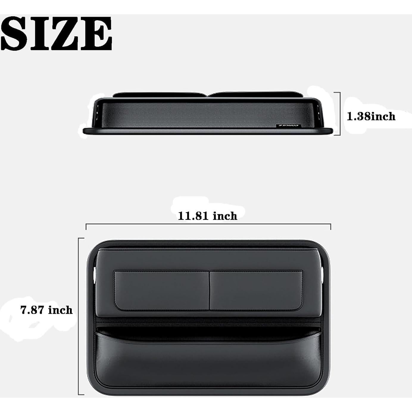 Organizador de Relleno de Espacio entre Asientos Cxtiy - 2 Pack Negro