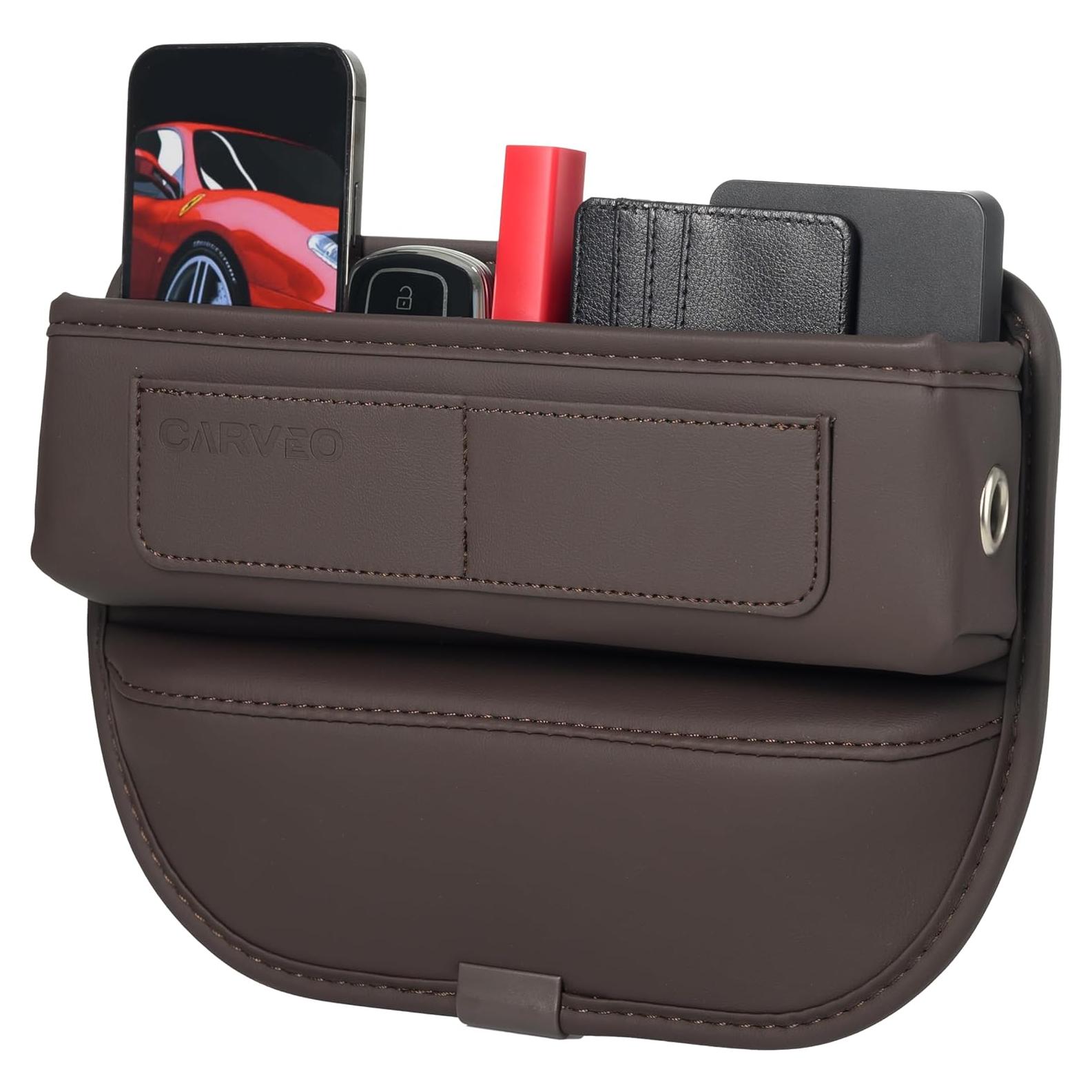 Organizador de Asiento de Coche CARVEO Marrón PU Compacto