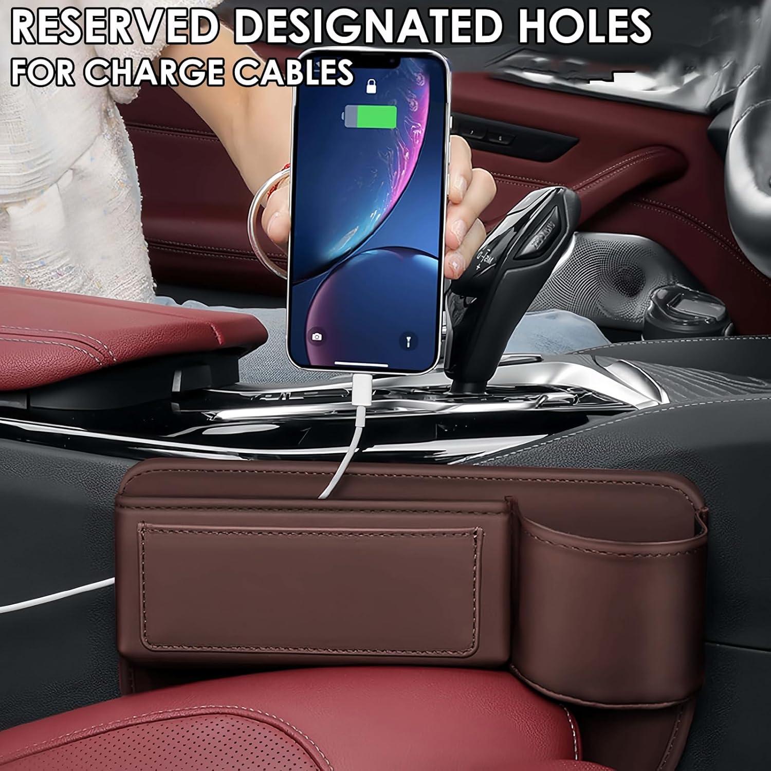 Organizador de Relleno de Espacio para Asiento de Coche TSTESE Marrón