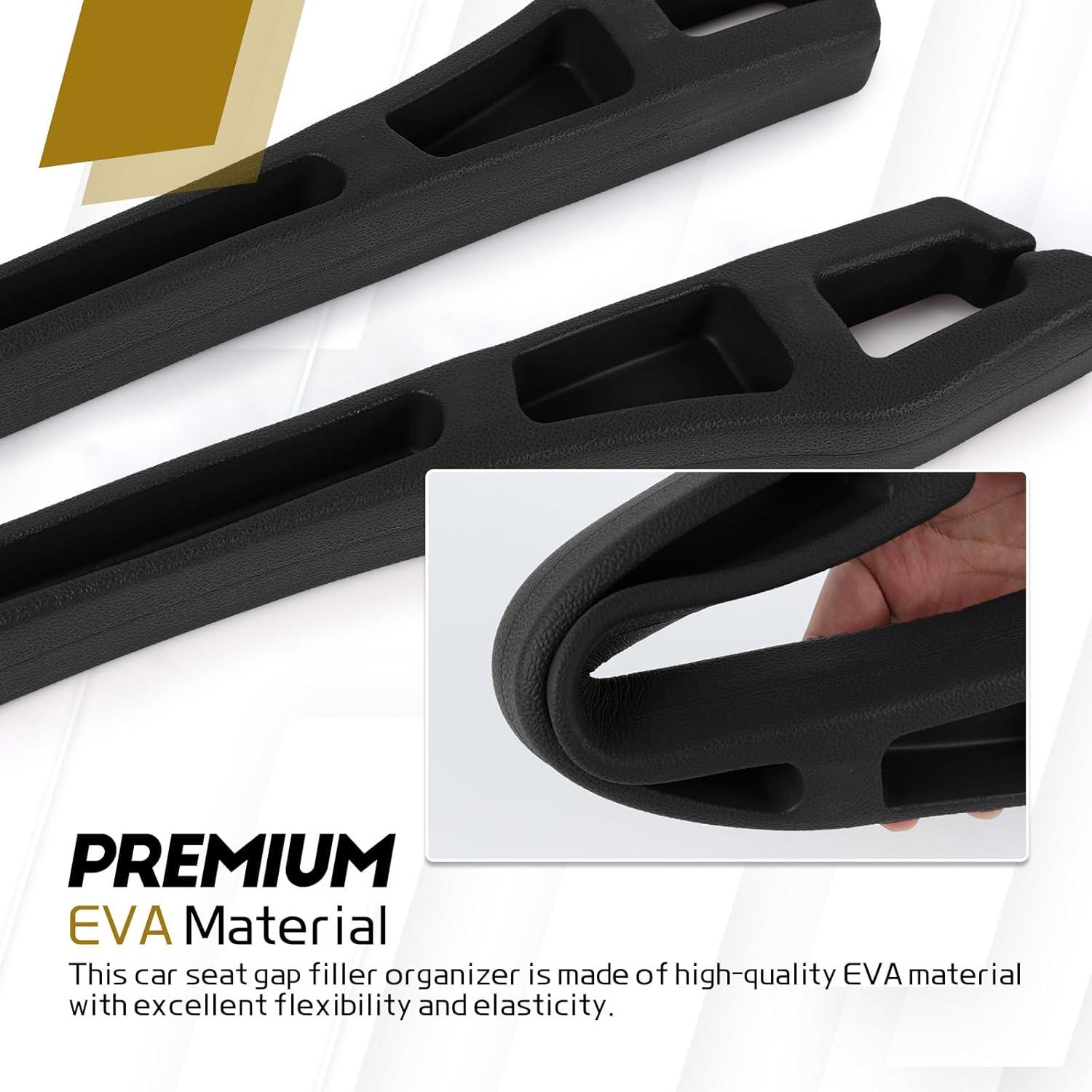 Hovom Organizador Relleno Espacio Asientos Coche 2 Piezas Negro