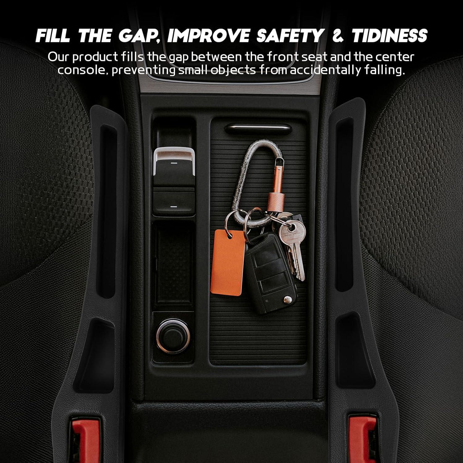 Hovom Organizador Relleno Espacio Asientos Coche 2 Piezas Negro