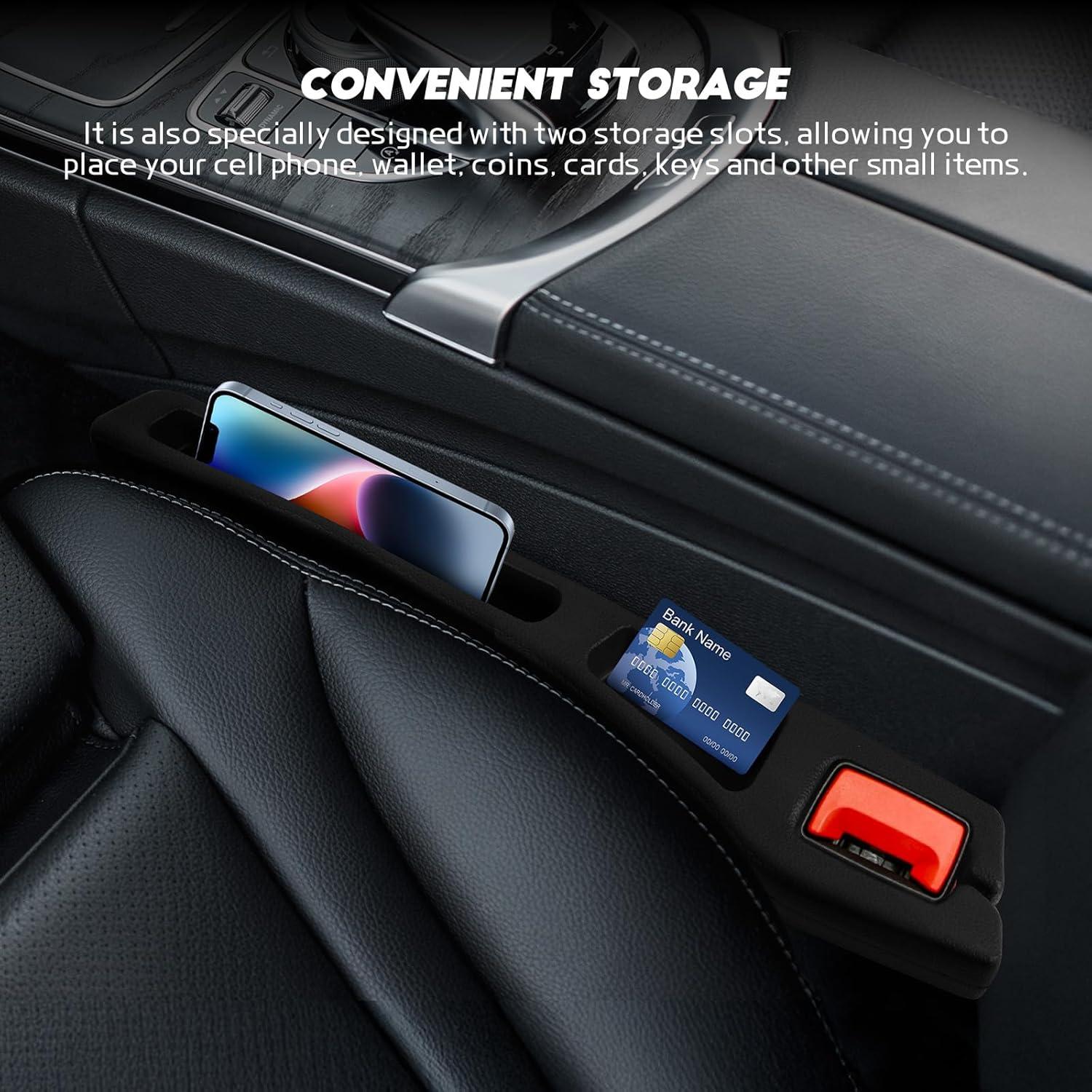 Hovom Organizador Relleno Espacio Asientos Coche 2 Piezas Negro