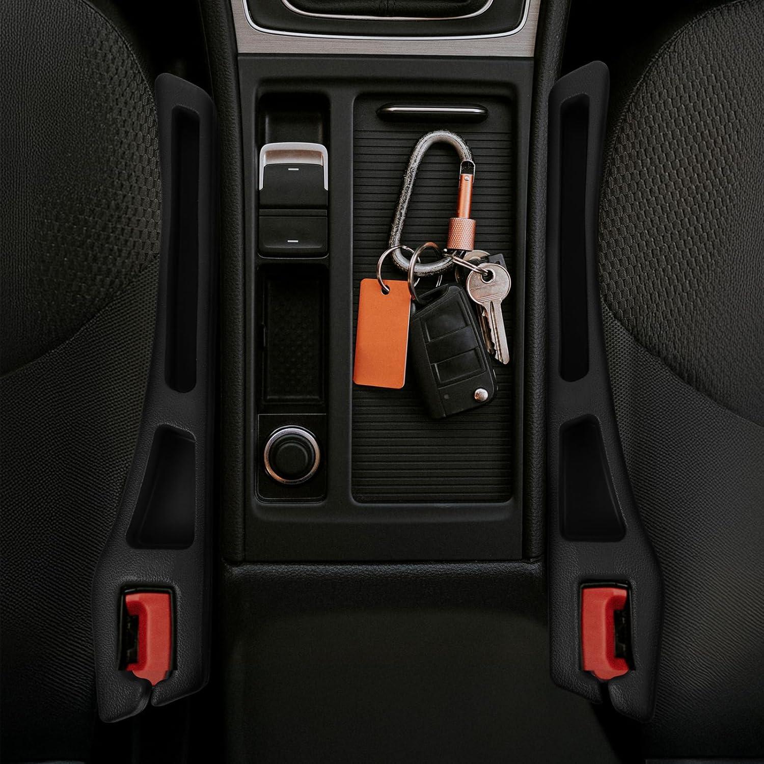 Hovom Organizador Relleno Espacio Asientos Coche 2 Piezas Negro