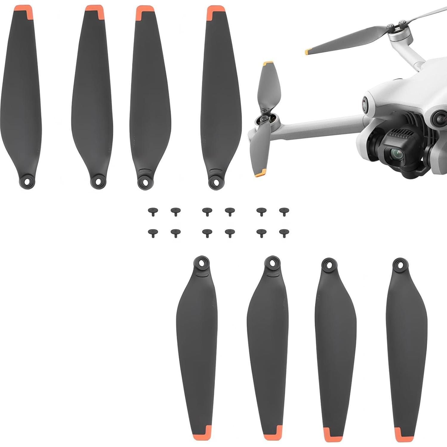 Hélices Reemplazo 8 Pcs para DJI Mini 4 Pro y Mini 3 Pro