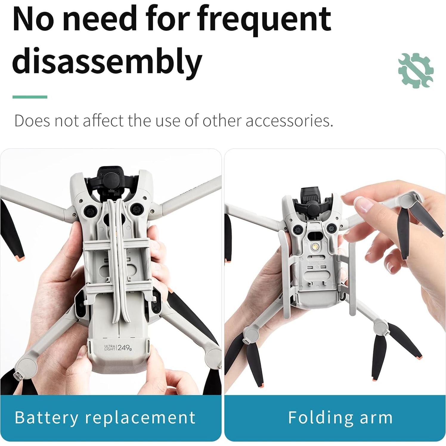 Patas de Aterrizaje Plegables Tosiicop para DJI Mini 4 Pro