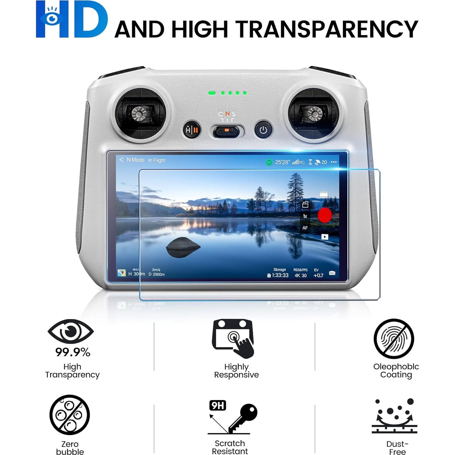 Protector de Pantalla de Vidrio Templado STARTRC para DJI Mini 4 Pro