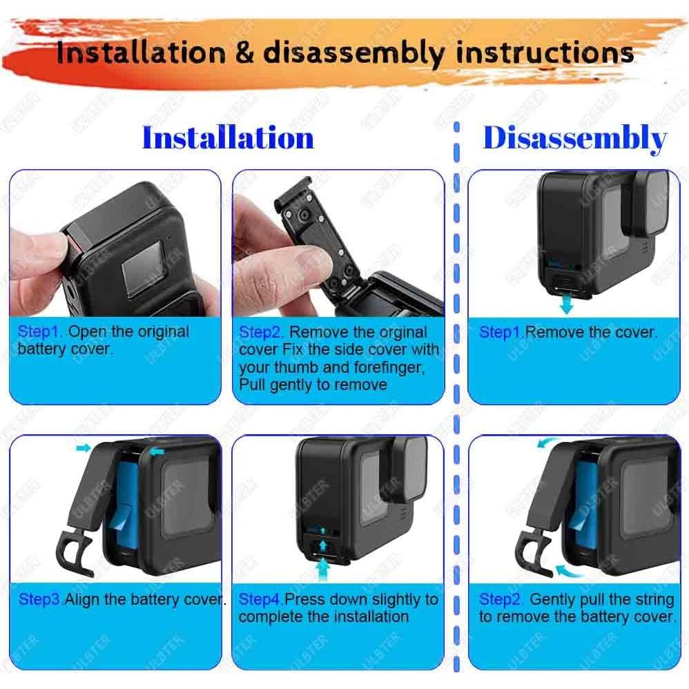 Accesorios ULBTER para GoPro Hero 12/11/10/9 - Protector y Funda