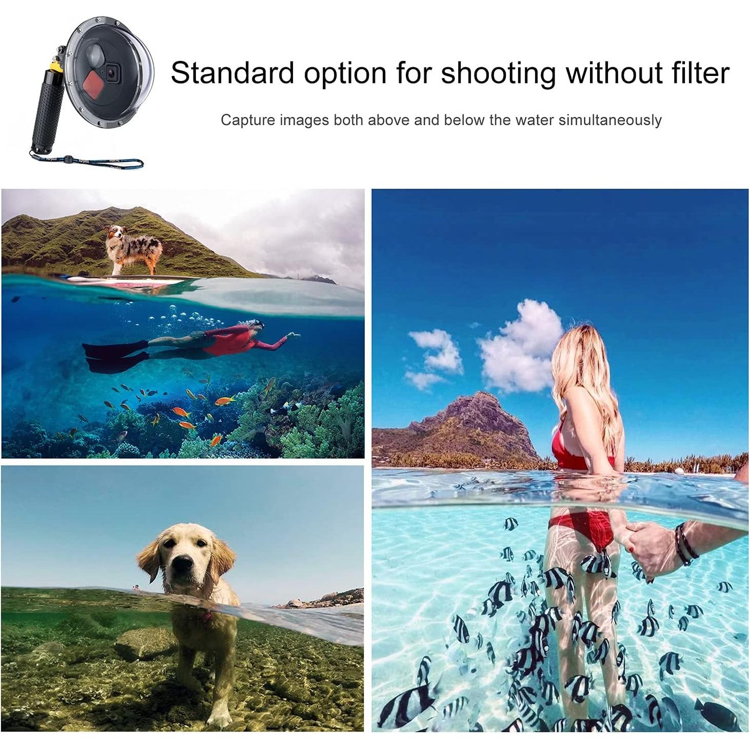 Puerto de cúpula impermeable YALLSAME para GoPro Hero 9-13