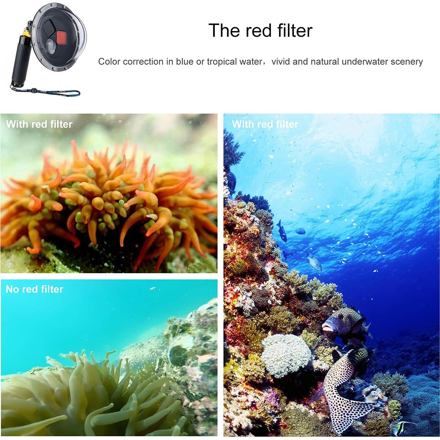 Puerto de cúpula impermeable YALLSAME para GoPro Hero 9-13