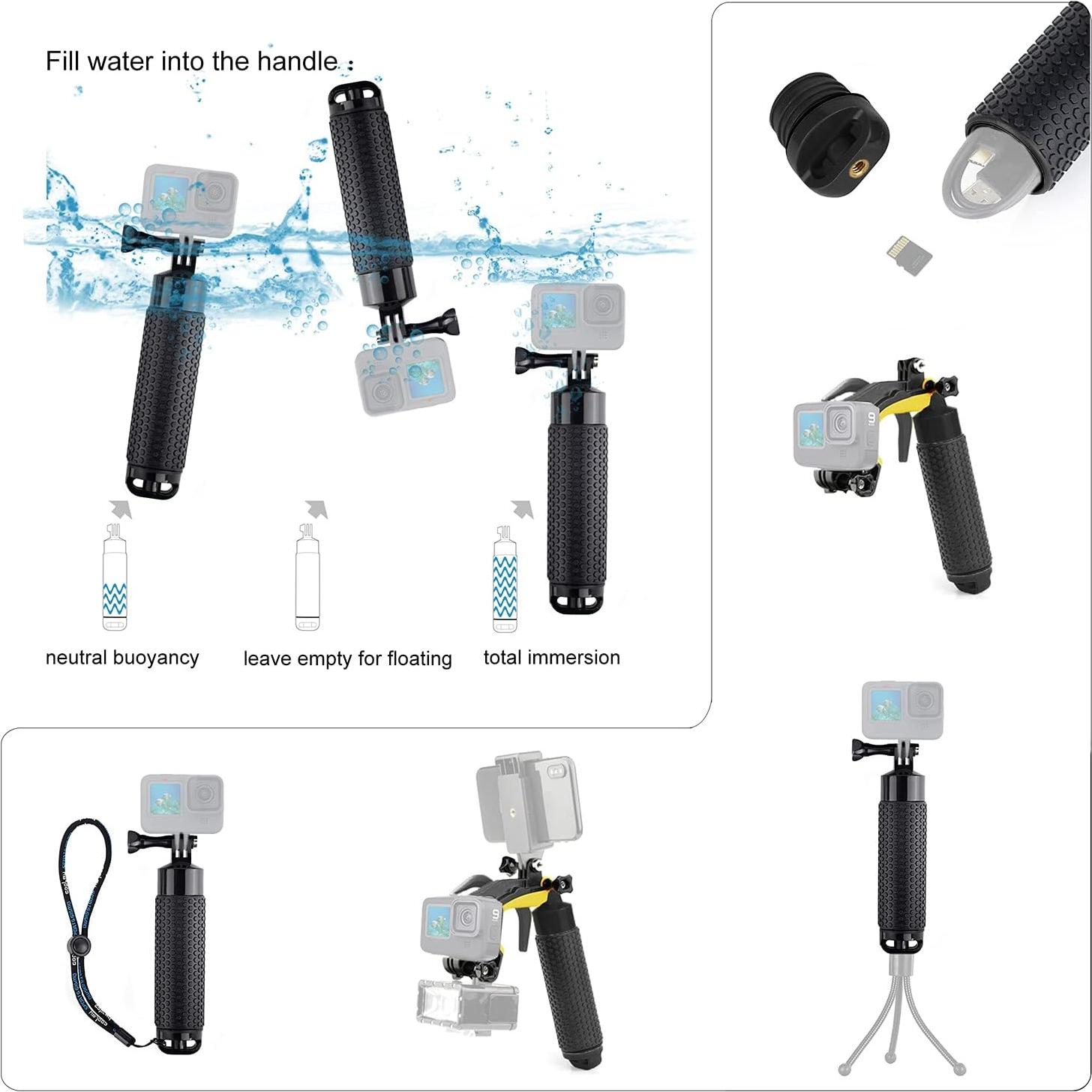 Puerto de cúpula impermeable YALLSAME para GoPro Hero 9-13