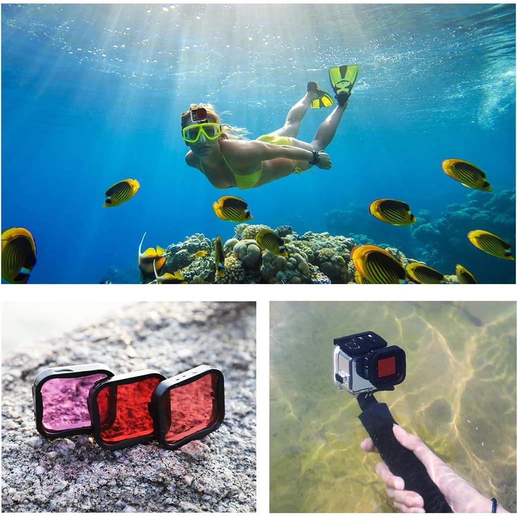 Filtro de Buceo SOONSUN 3-Pack para GoPro Hero 8-13 Black