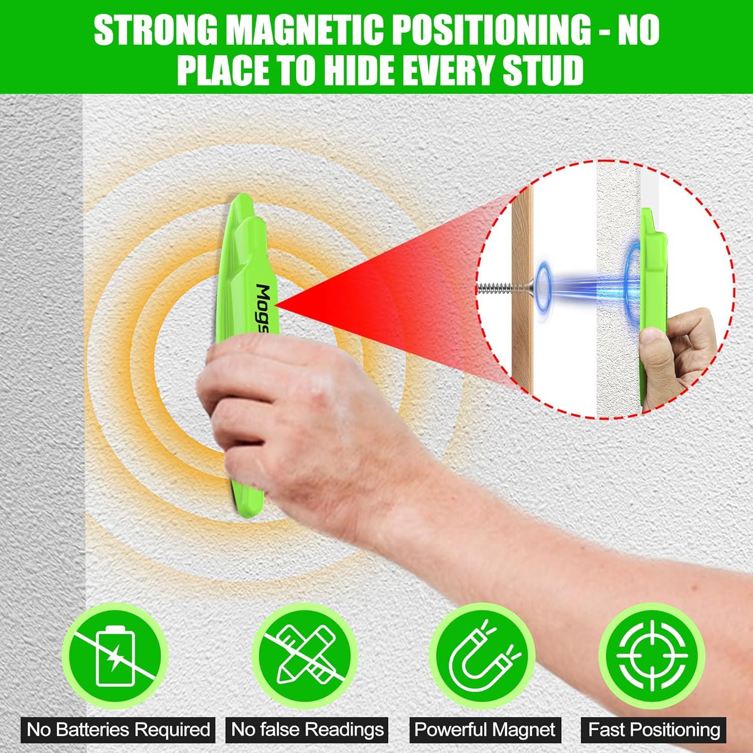 Localizador de Estudio Magnético Mogseek 2 Pcs Verde