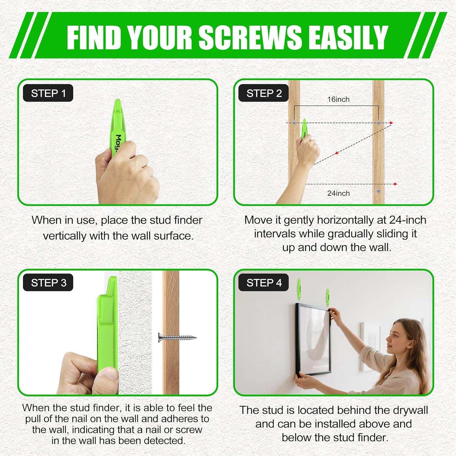 Localizador de Estudio Magnético Mogseek 2 Pcs Verde