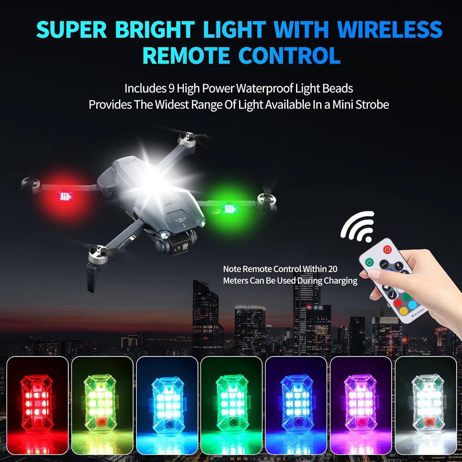 Luz Estroboscópica Mini a Prueba de Agua Egakkan 4PCS