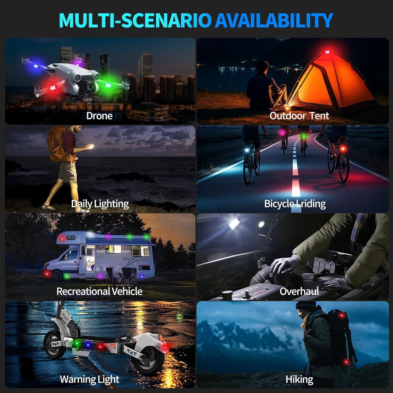 Luz Estroboscópica Mini a Prueba de Agua Egakkan 4PCS