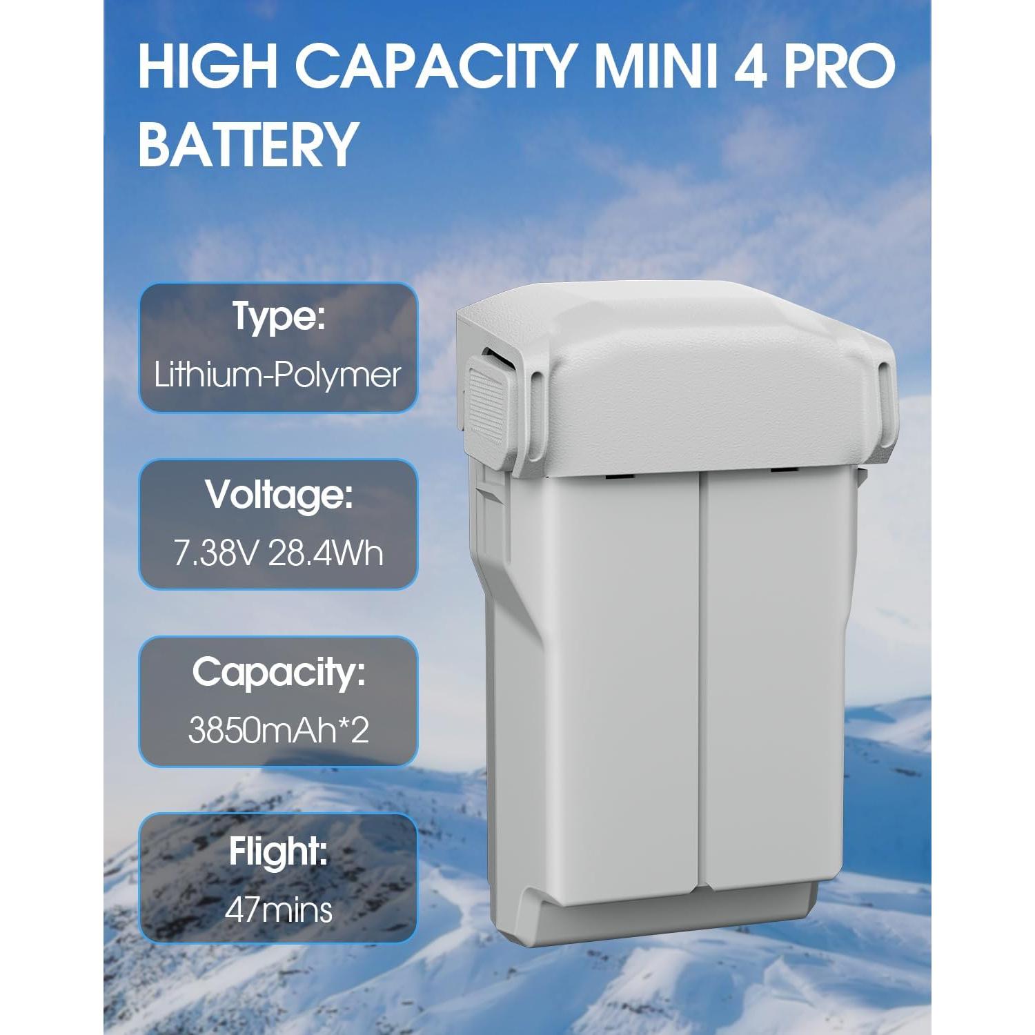 Baterías de Vuelo Inteligentes 3850mAh Anegine para DJI Mini 3/4 Pro