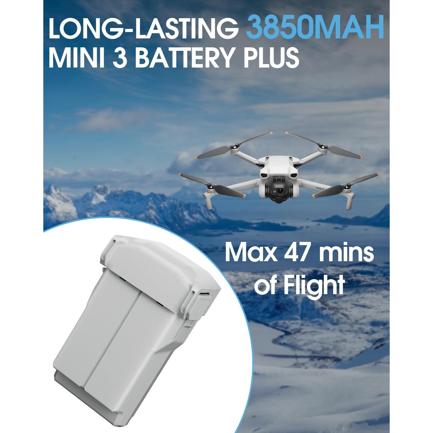 Baterías de Vuelo Inteligentes 3850mAh Anegine para DJI Mini 3/4 Pro