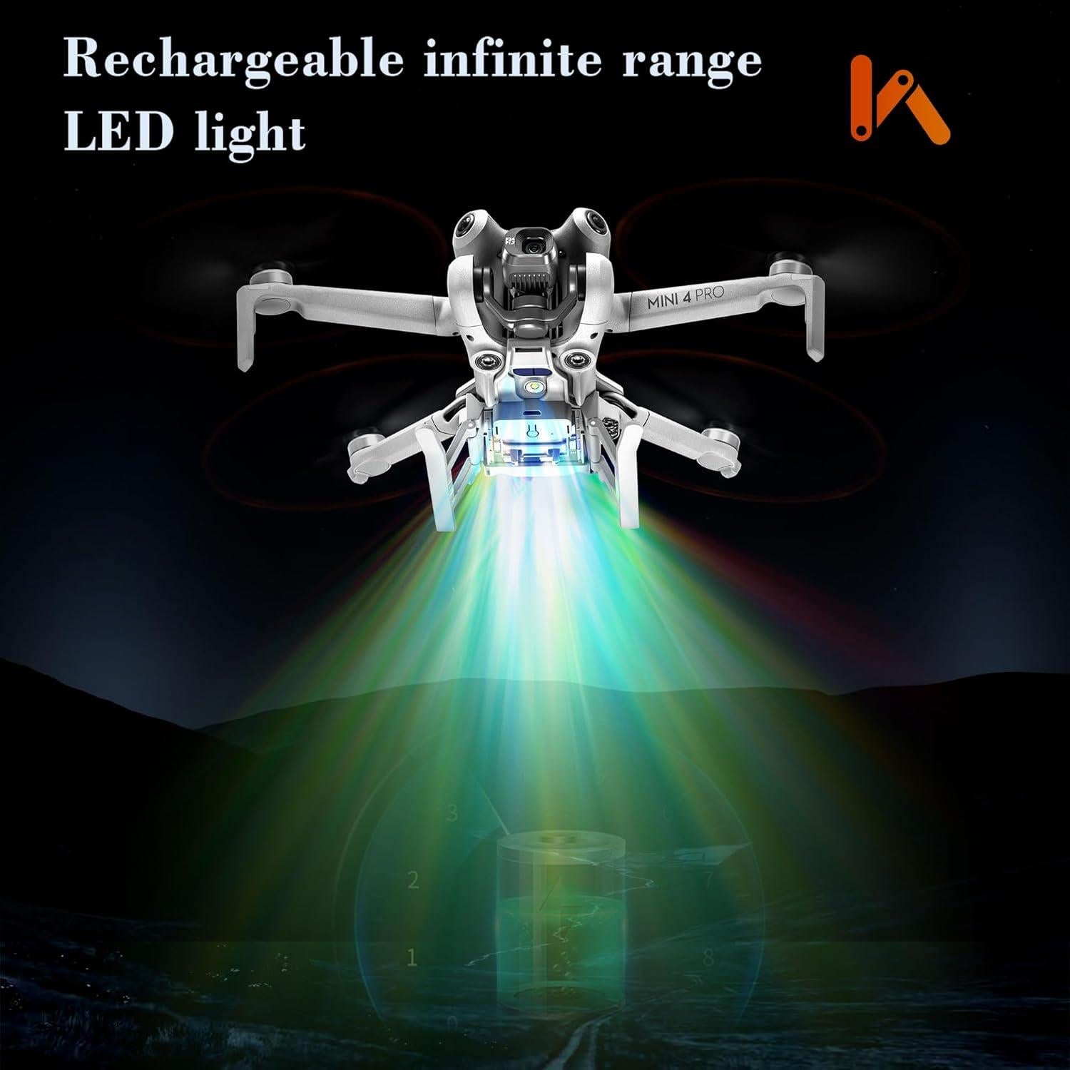 Tren de aterrizaje LED Craznick Mini 4 Pro - Plegable y Ligero