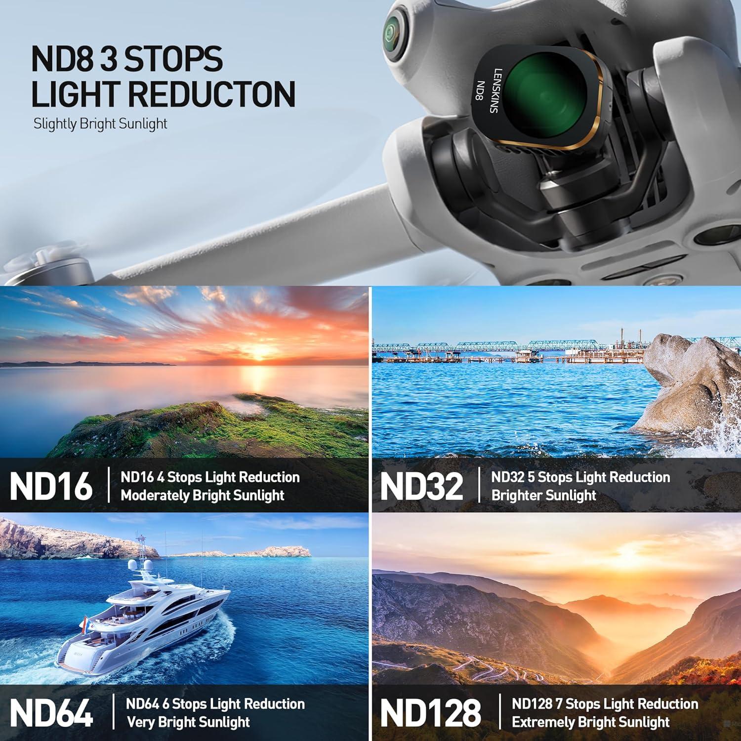 Juego de Filtros ND y CPL LENSKINS para DJI Mini 4 Pro