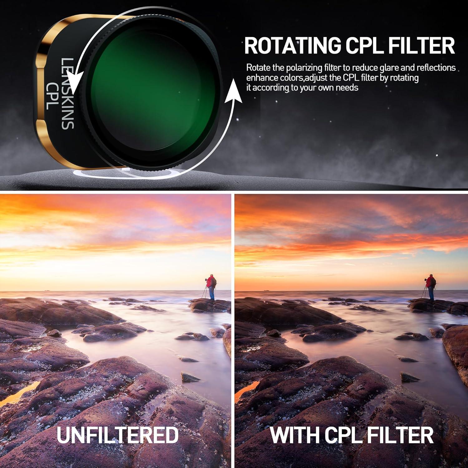 Juego de Filtros ND y CPL LENSKINS para DJI Mini 4 Pro