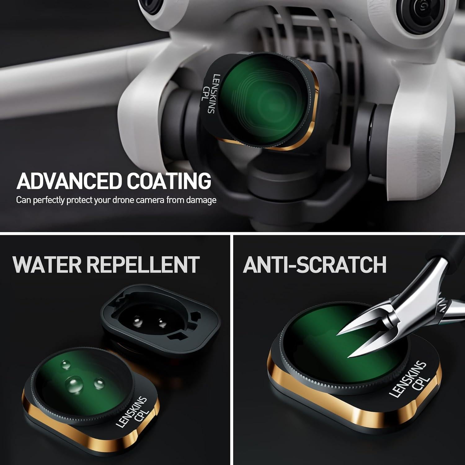 Juego de Filtros ND y CPL LENSKINS para DJI Mini 4 Pro