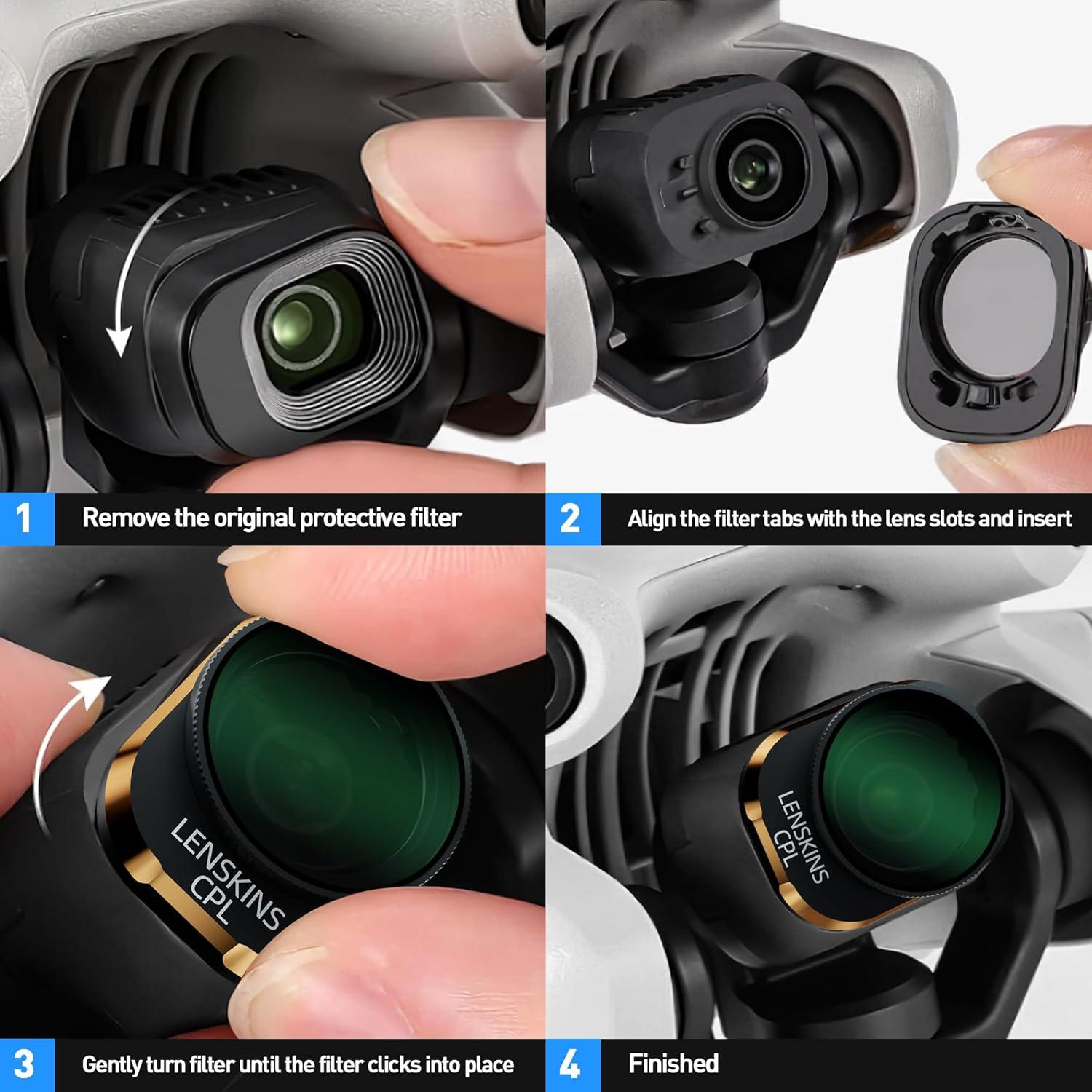 Juego de Filtros ND y CPL LENSKINS para DJI Mini 4 Pro