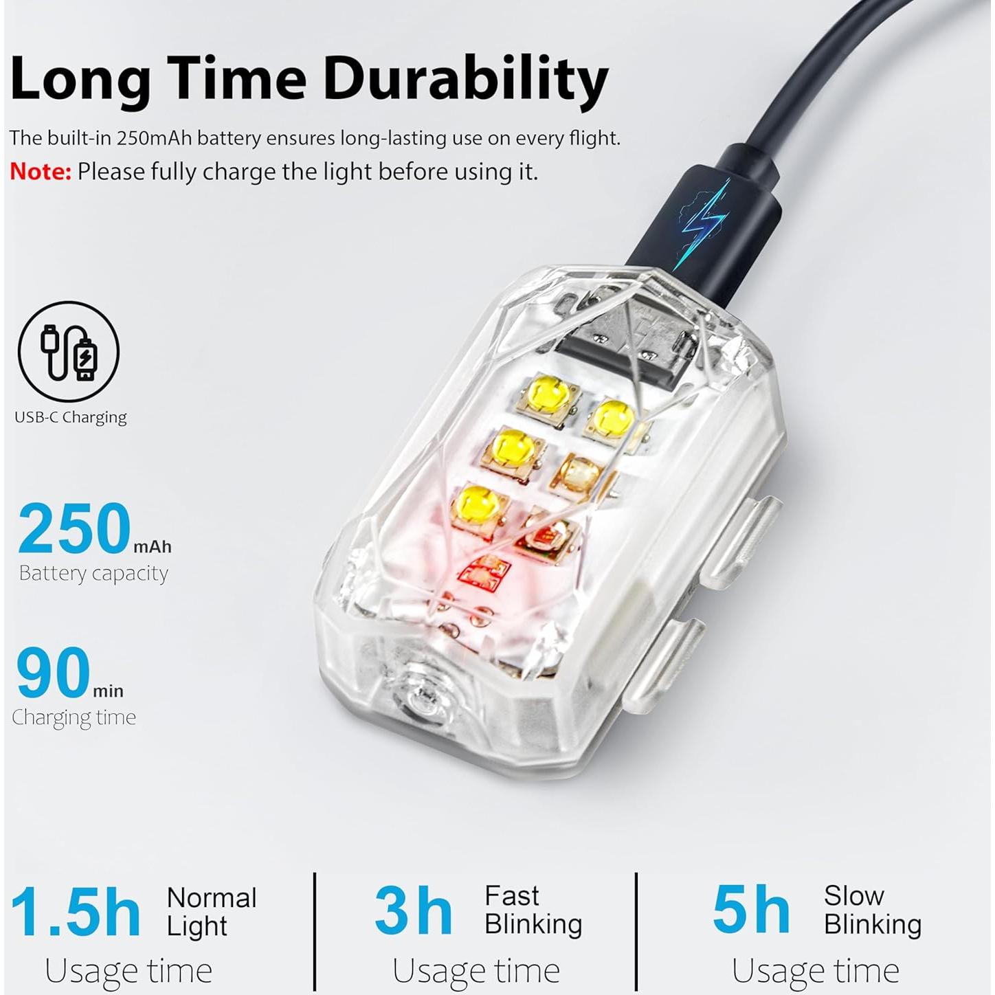 Luz Estroboscópica STARTRC PHOTO para Drones - 2 PCS, 5 Modos