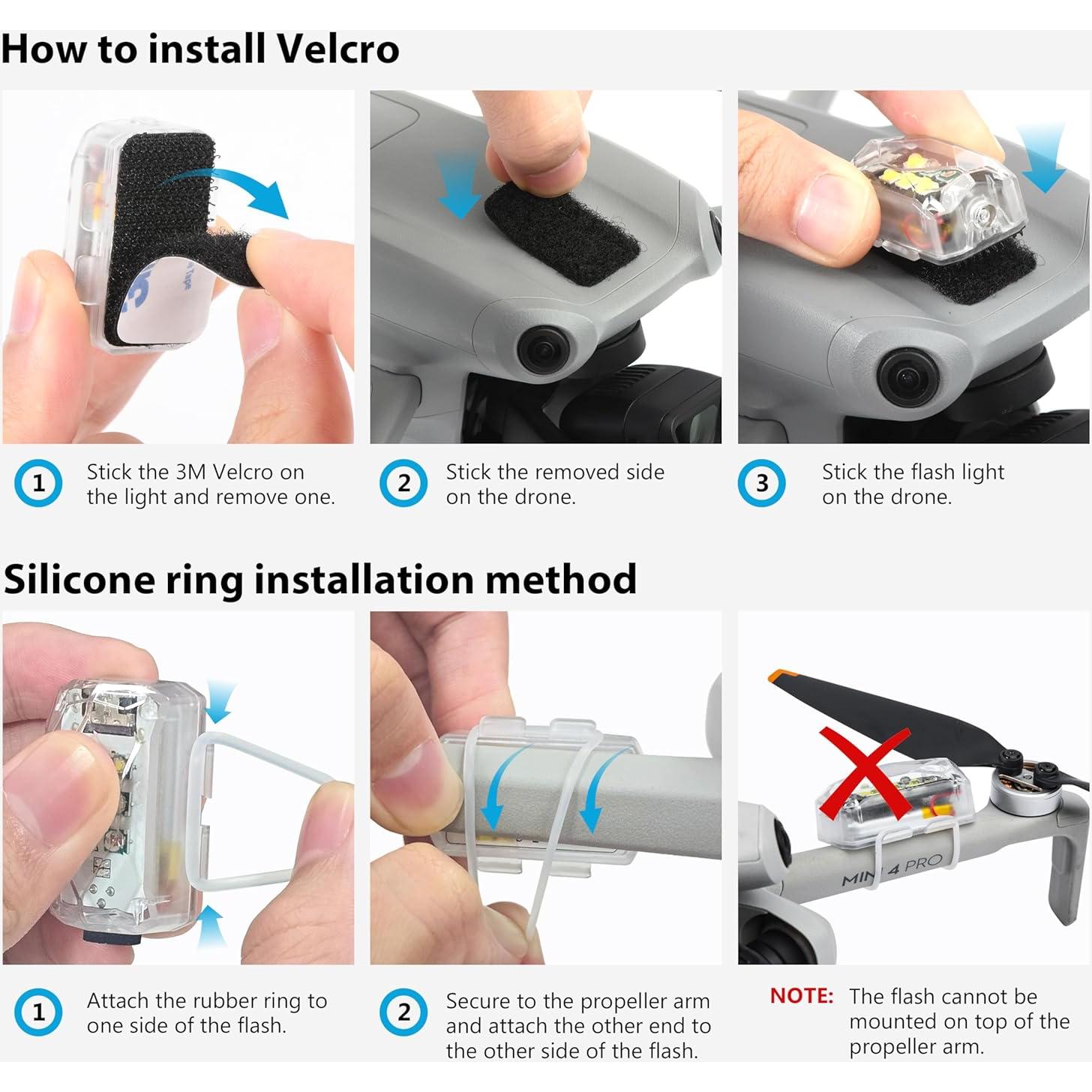Luz Estroboscópica STARTRC PHOTO para Drones - 2 PCS, 5 Modos