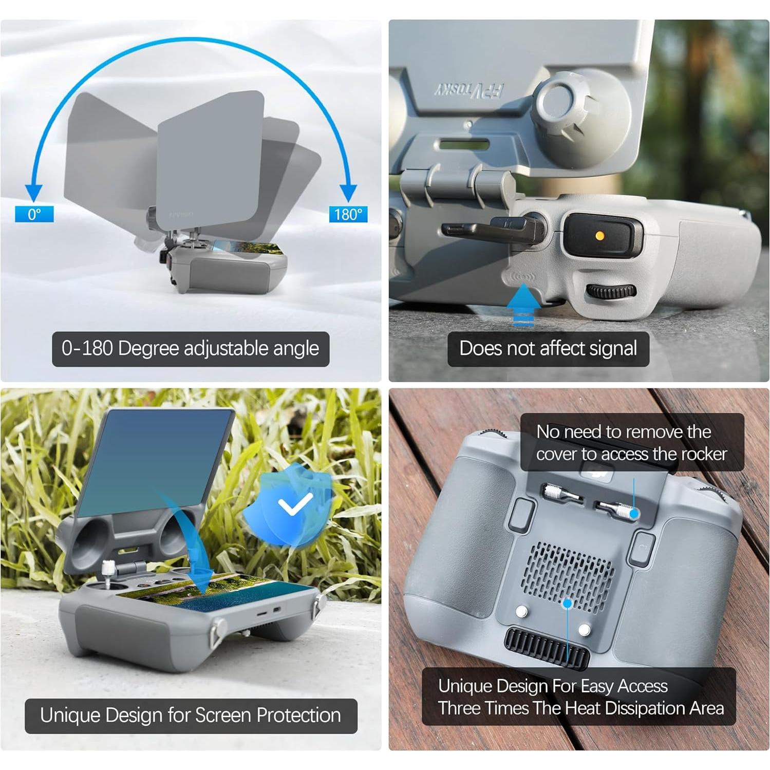 Cubierta Solar FPVtosky RC 2 para Controlador DJI Mini 4 Pro