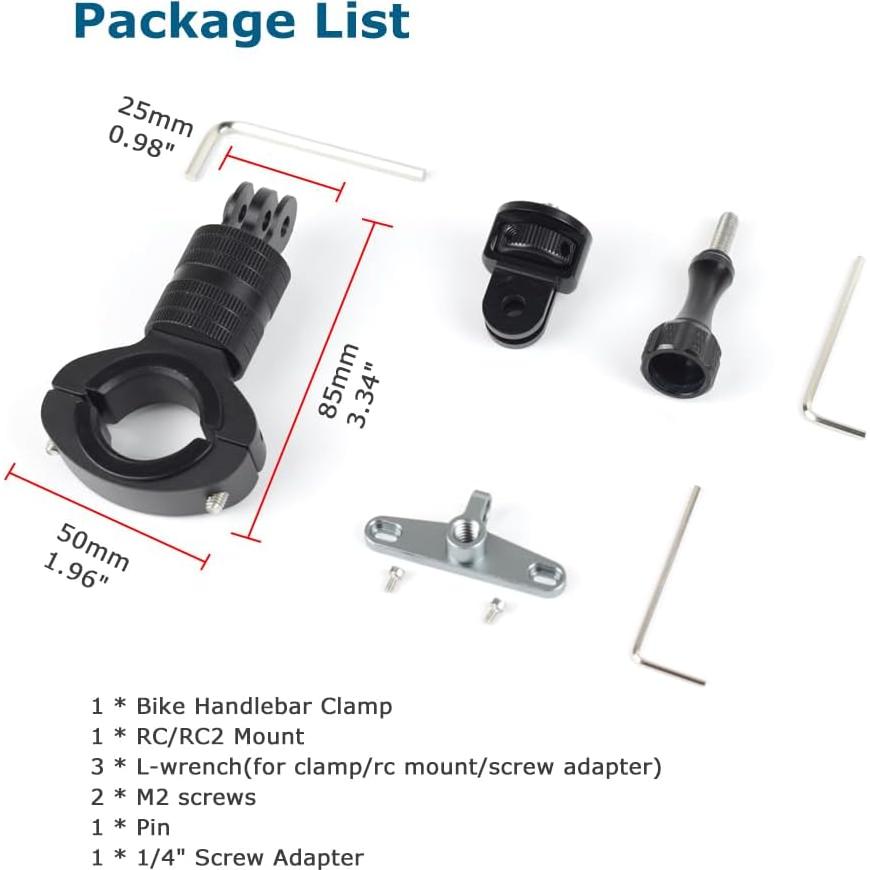Soporte de Manillar para Control Remoto DJI RC/RC2 - Aluminio Ajustable