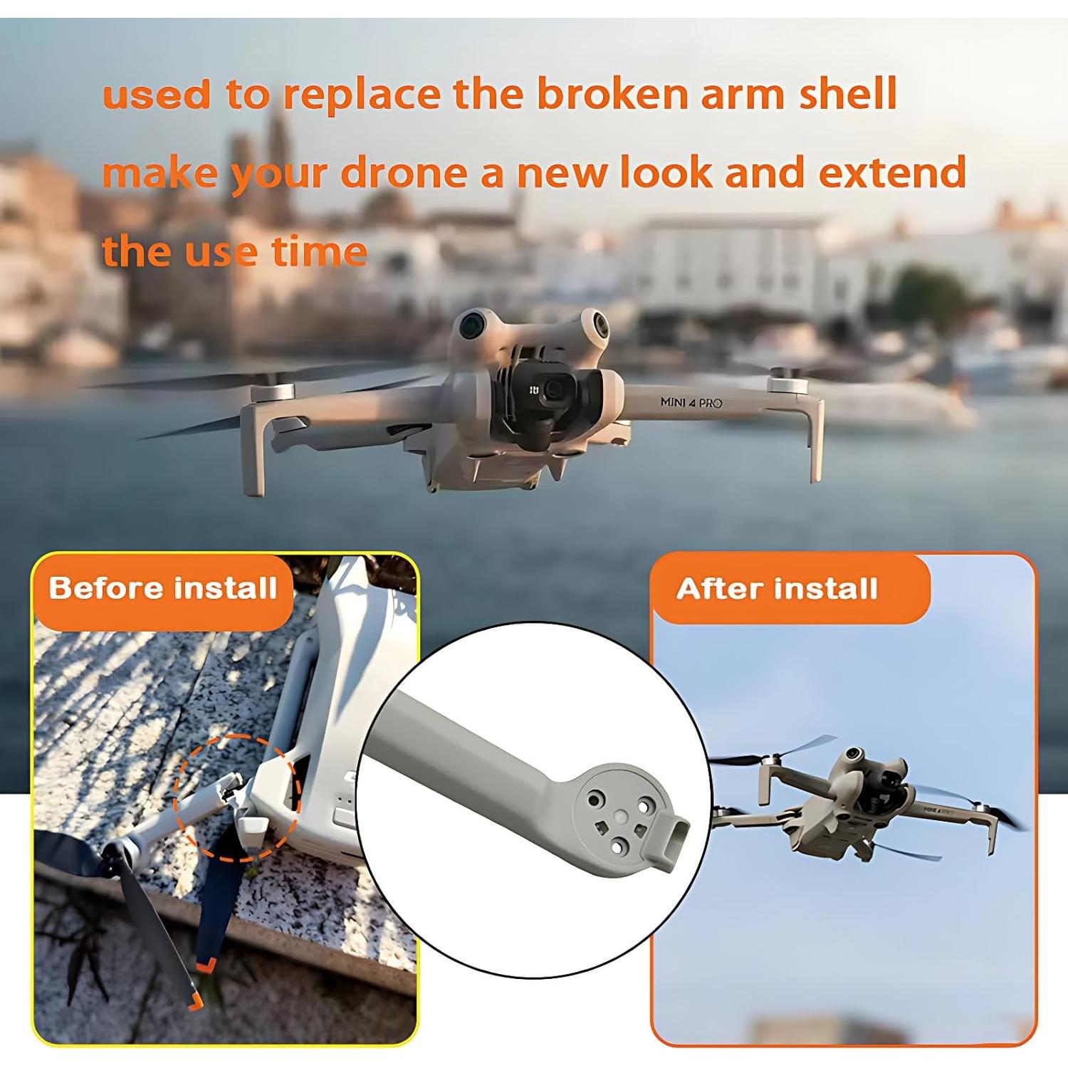 Cubierta de brazo trasero izquierdo ZWLLKJGS para Dji Mini 4 Pro