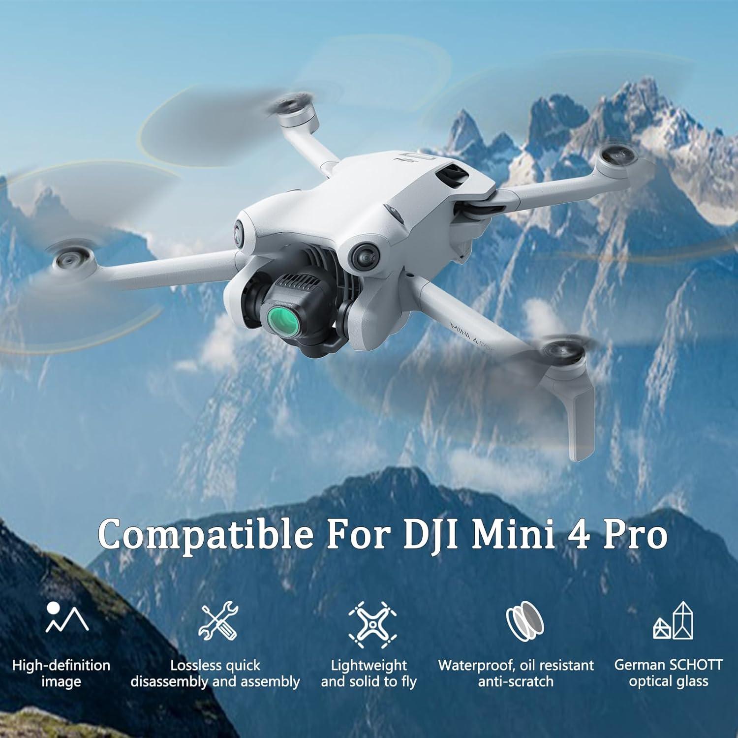 Juego de Filtros ND 6 Piezas Giovbuer para DJI Mini 4 Pro