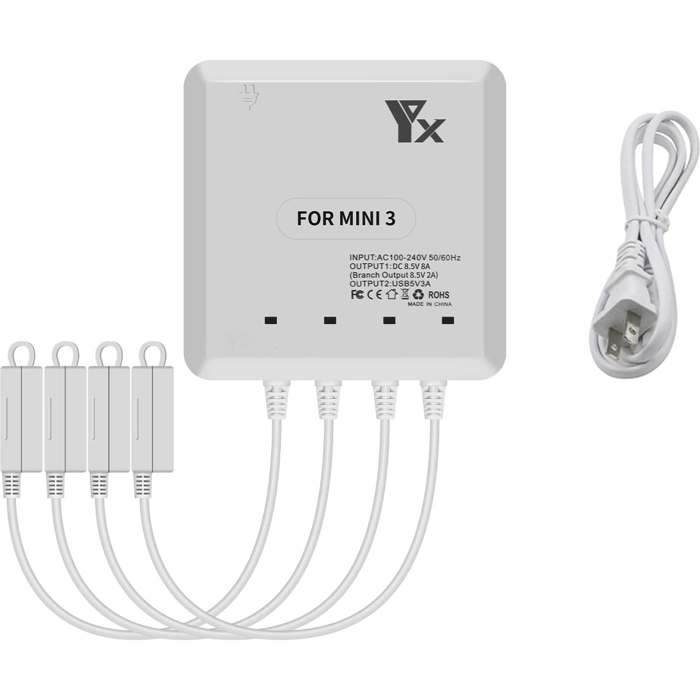 Cargador Rápido 6 en 1 Hanatora para DJI Mini 4 Pro y Mini 3