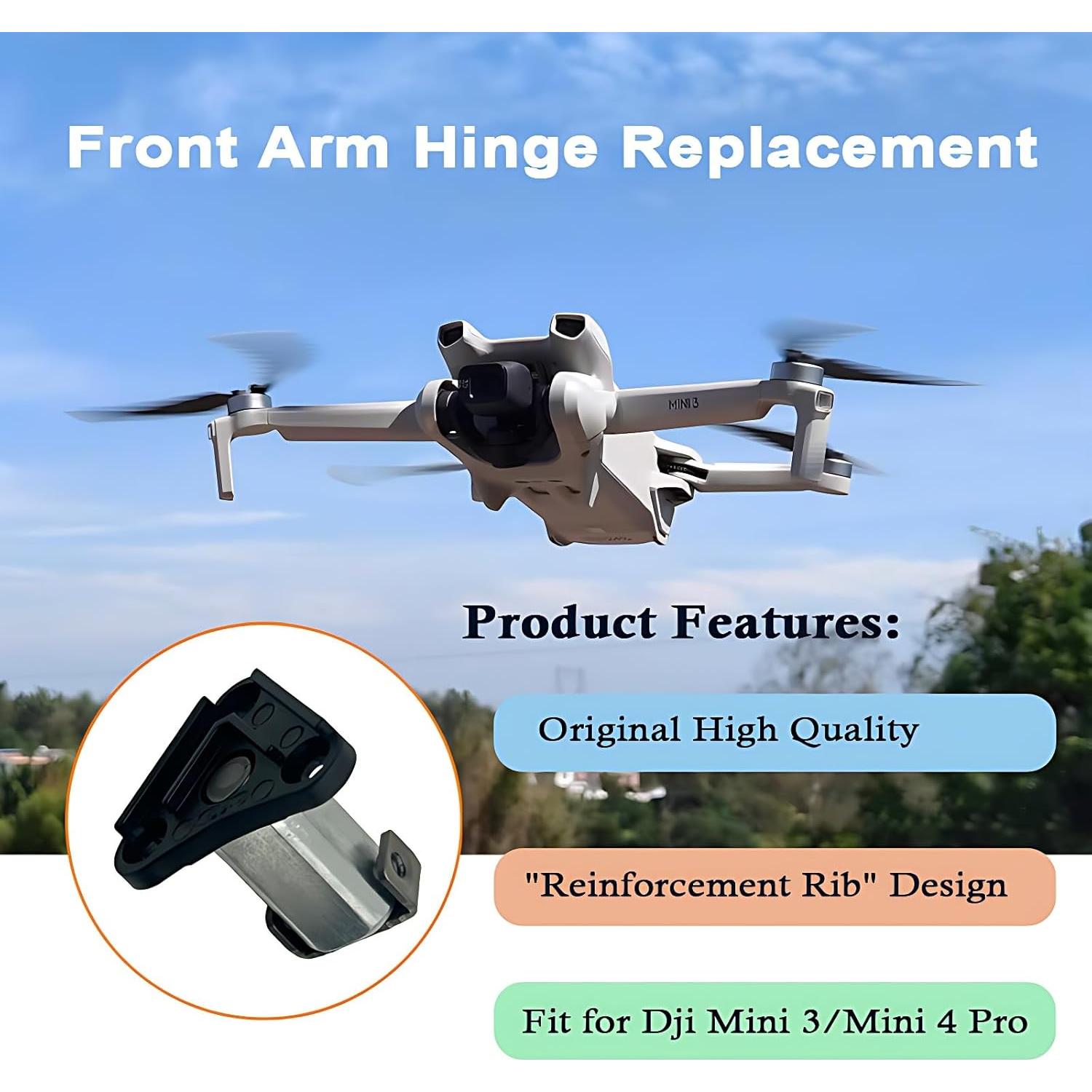 Eje de Brazo Frontal Reemplazo DJI Mini 4 Pro y Mini 3
