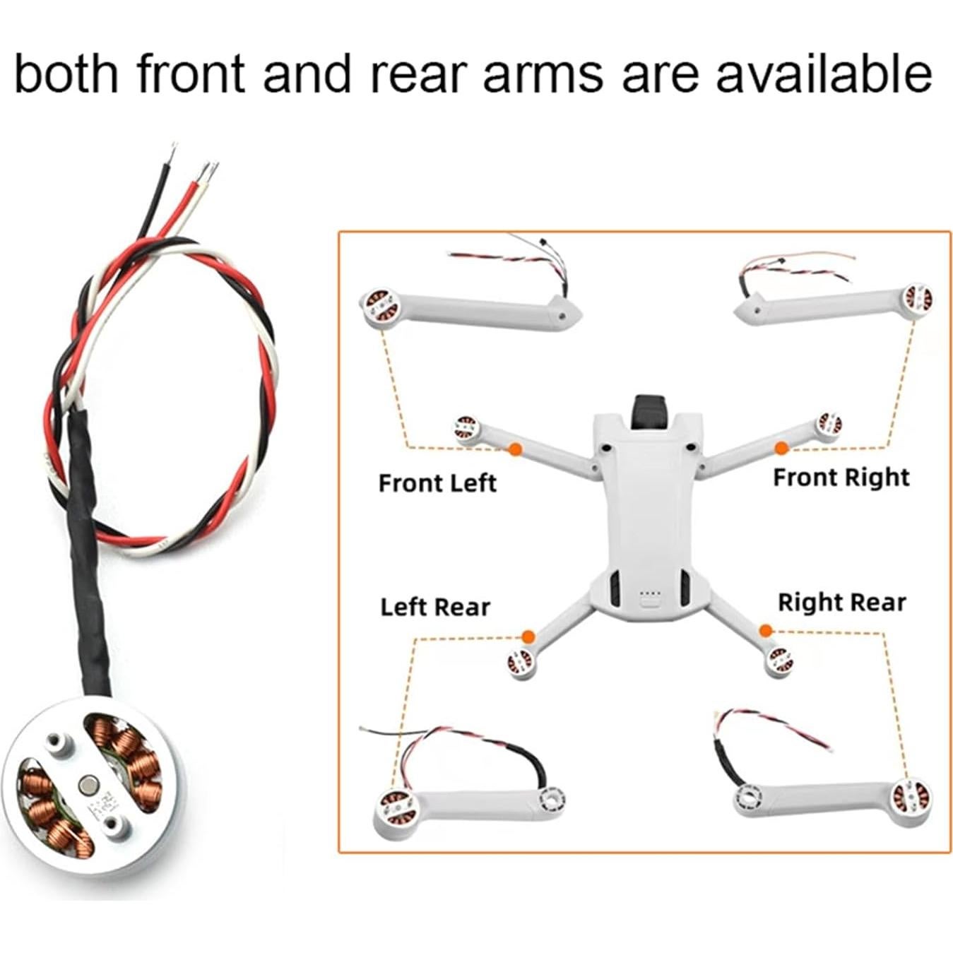 Repuesto Motor Brazo Dron DJI Mini 3 Pro / Mini 4 Pro - 2 Piezas