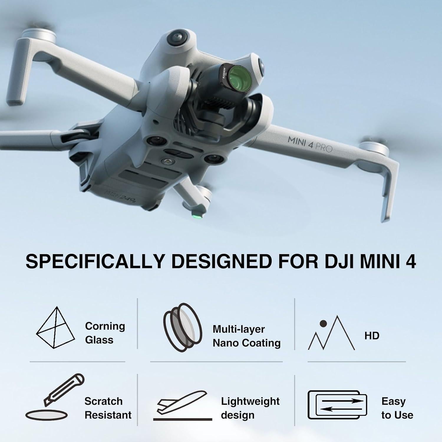 Juego de Filtros ND CPL para Dron DJI Mini 4 Pro - 8 Piezas