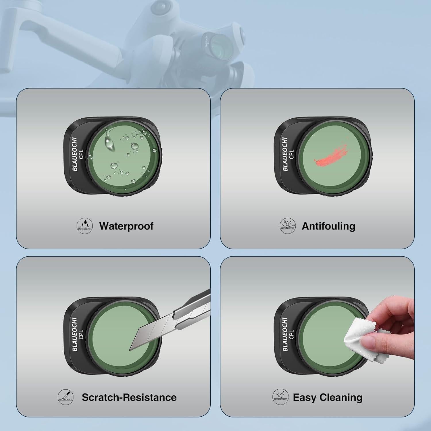 Juego de Filtros ND CPL para Dron DJI Mini 4 Pro - 8 Piezas