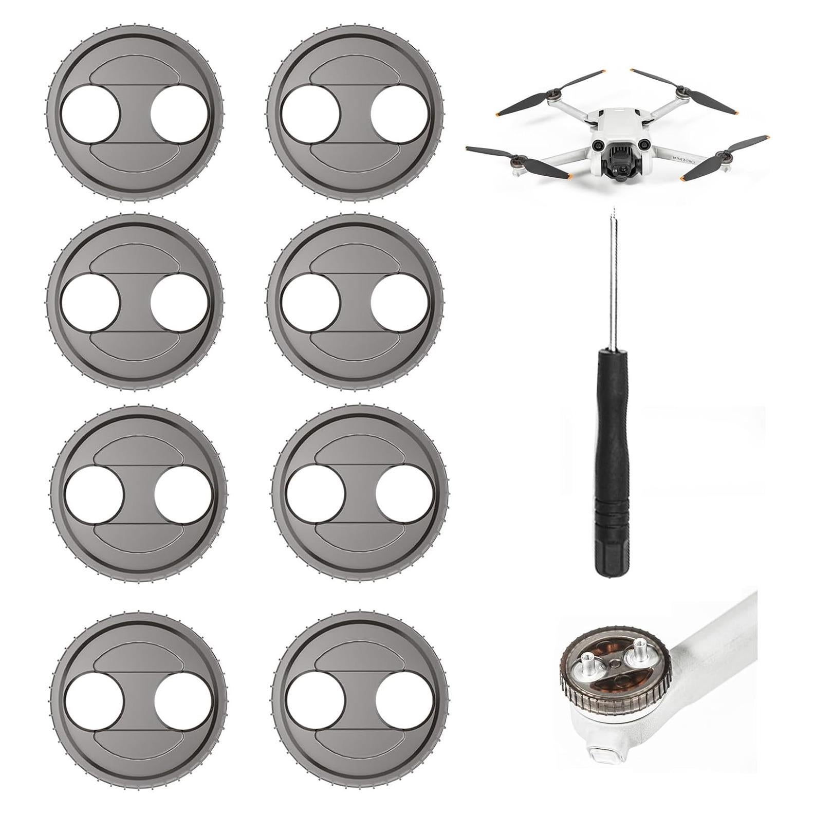 Cubiertas protectoras de motor Sinyutia para DJI Mini 4 Pro - 8 piezas