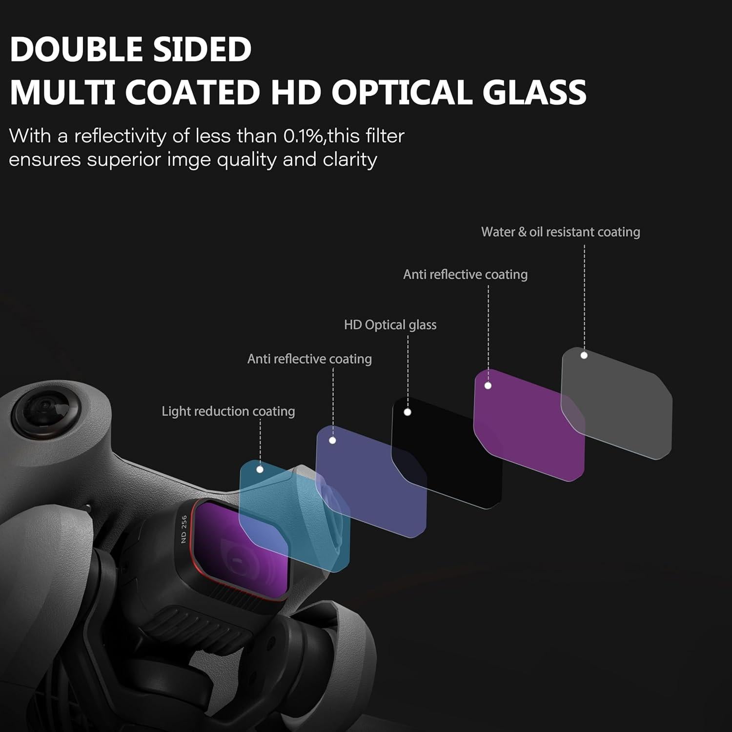 Juego de Filtros ND STARTRC para DJI Mini 4 Pro - 6 Piezas