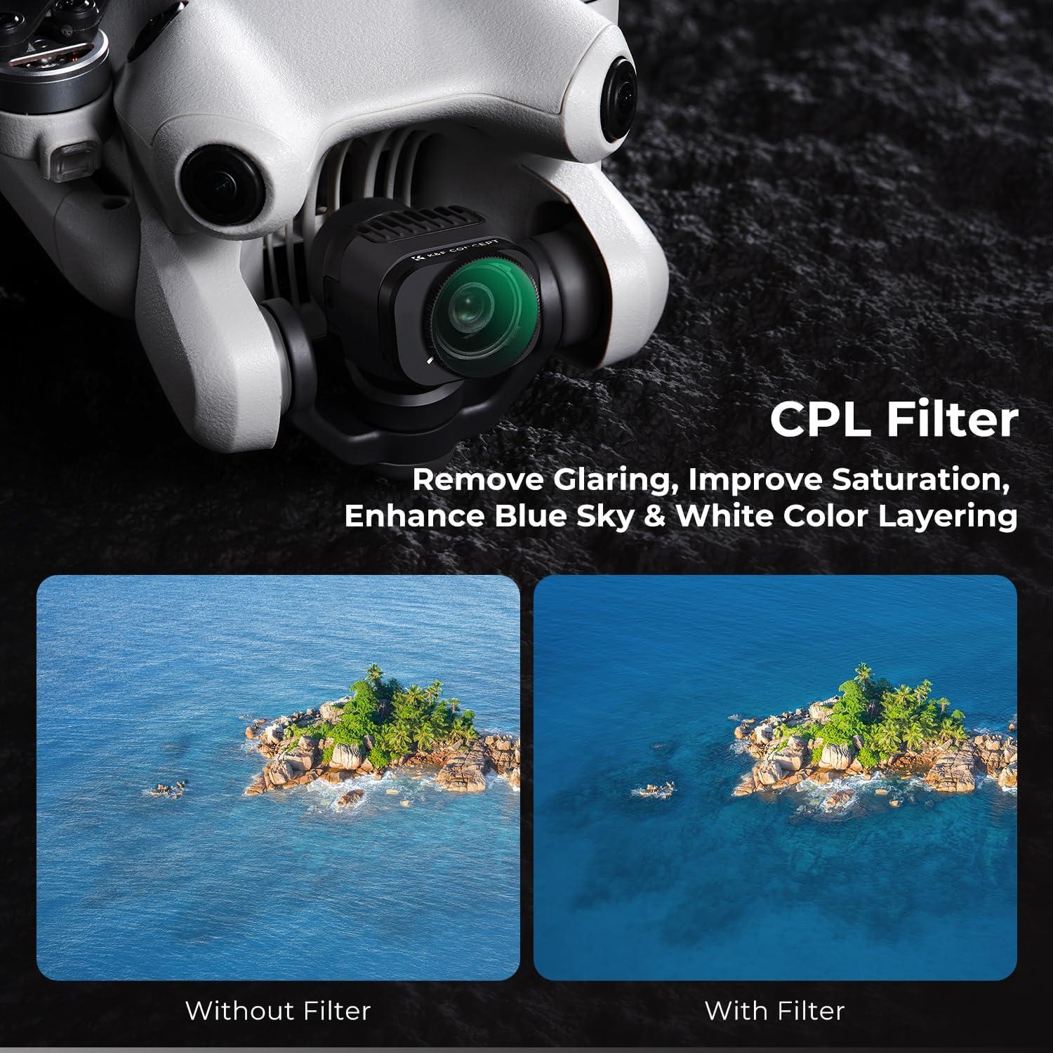 Filtro CPL K&F Concept para DJI Mini 4 Pro - Vidrio Óptico HD