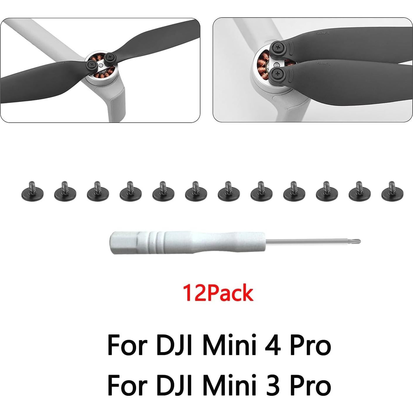 Paquete de 12 Tornillos de Hélice DJI Mini 4 Pro con Destornillador