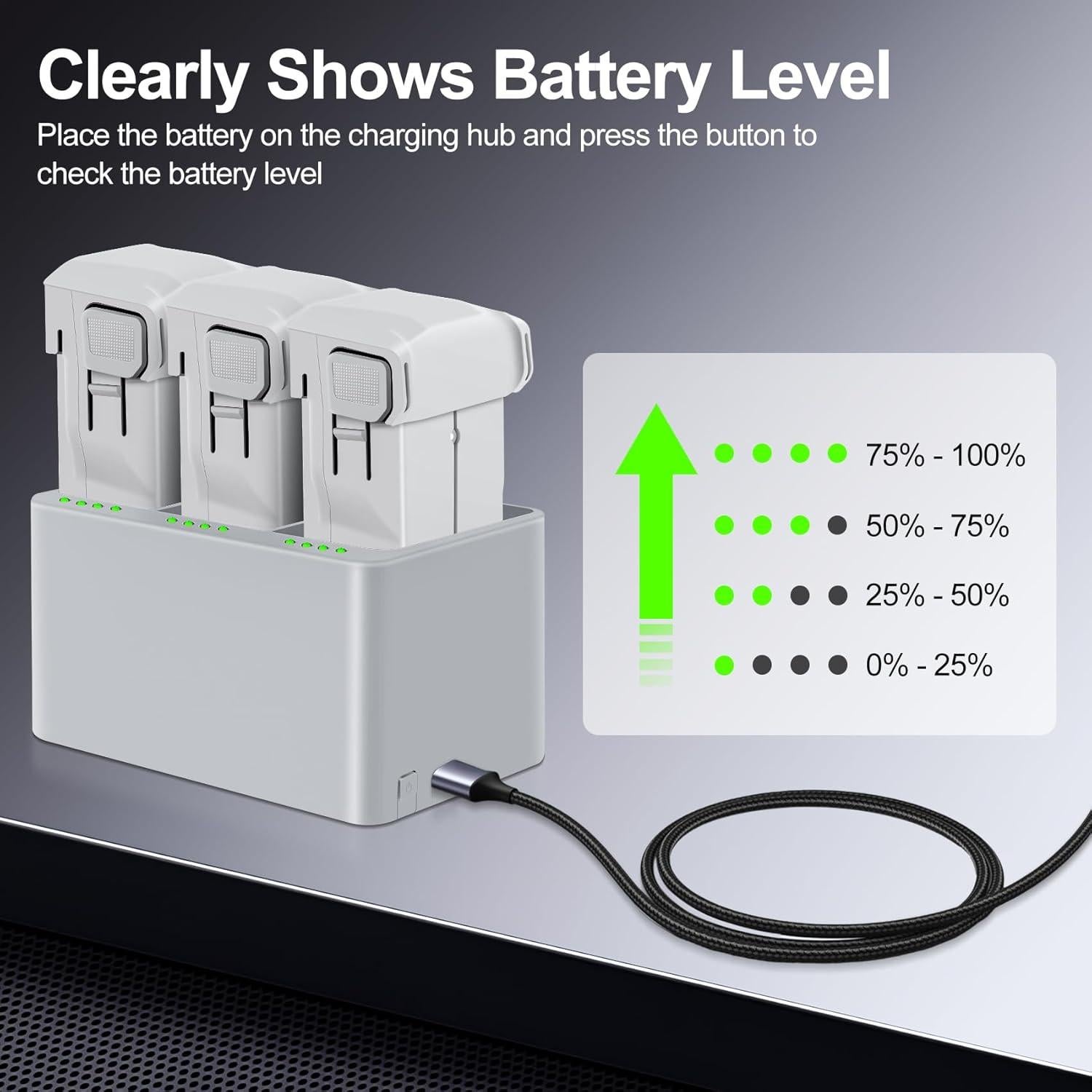 2 Baterías de Vuelo Inteligente 3850mAh + Cargador DJI Mini 3/4 Pro