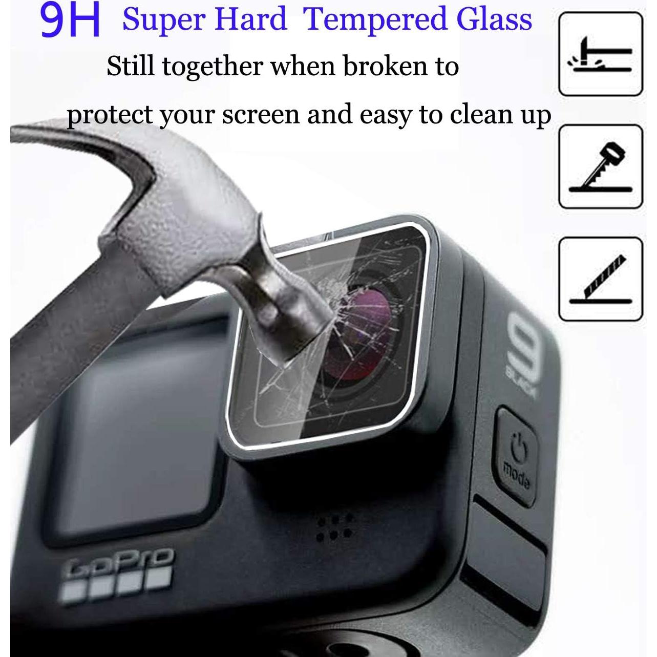 Protector de Pantalla Vidrio Templado 9H para GoPro Hero12/11/10/9