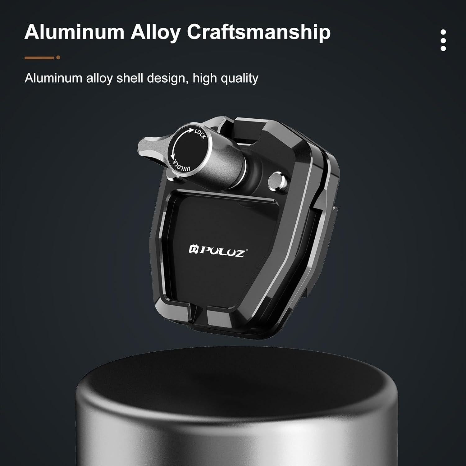 Soporte de Parabrisas PULUZ para Cámaras de Acción - Compatible GoPro, DJI, Insta360