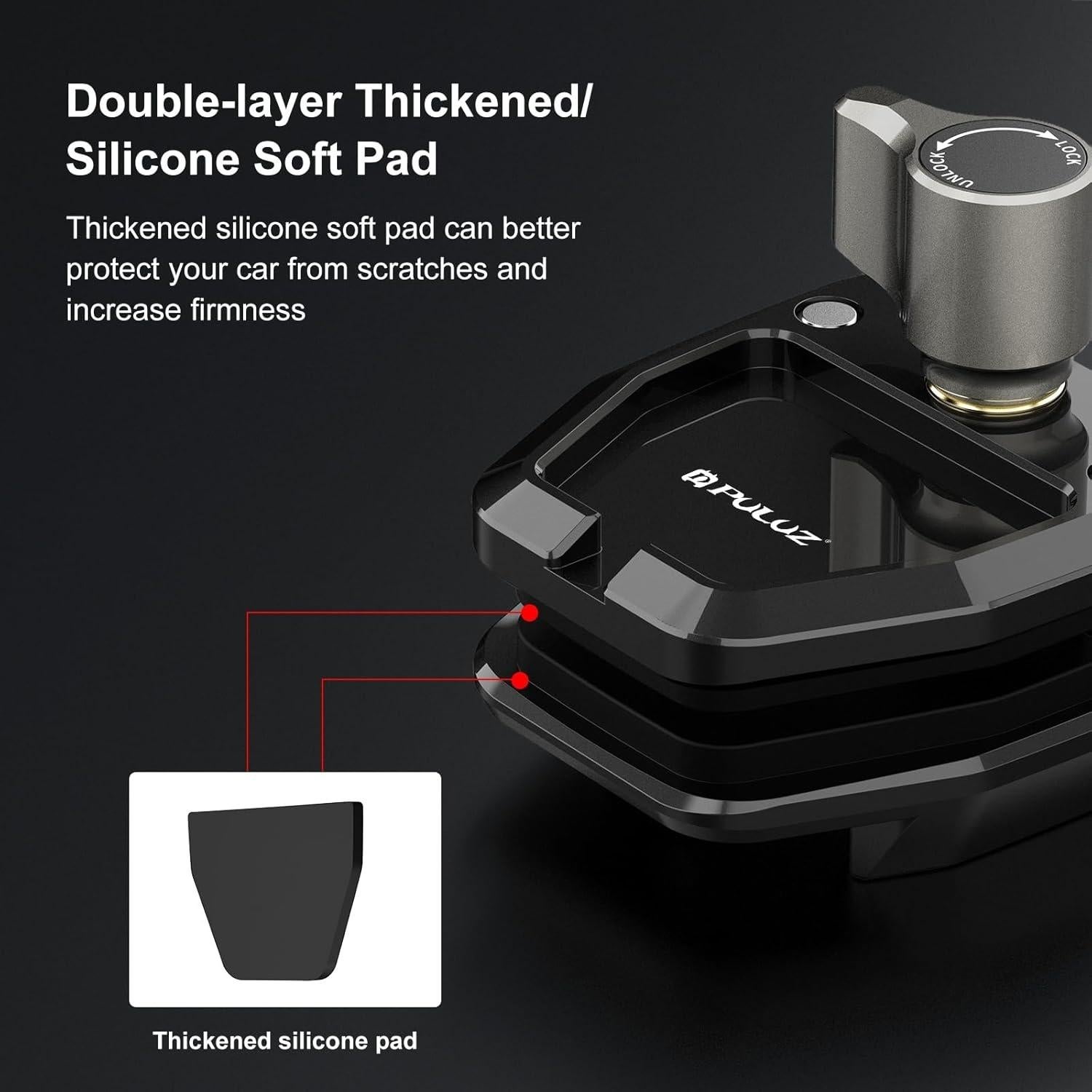 Soporte de Parabrisas PULUZ para Cámaras de Acción - Compatible GoPro, DJI, Insta360