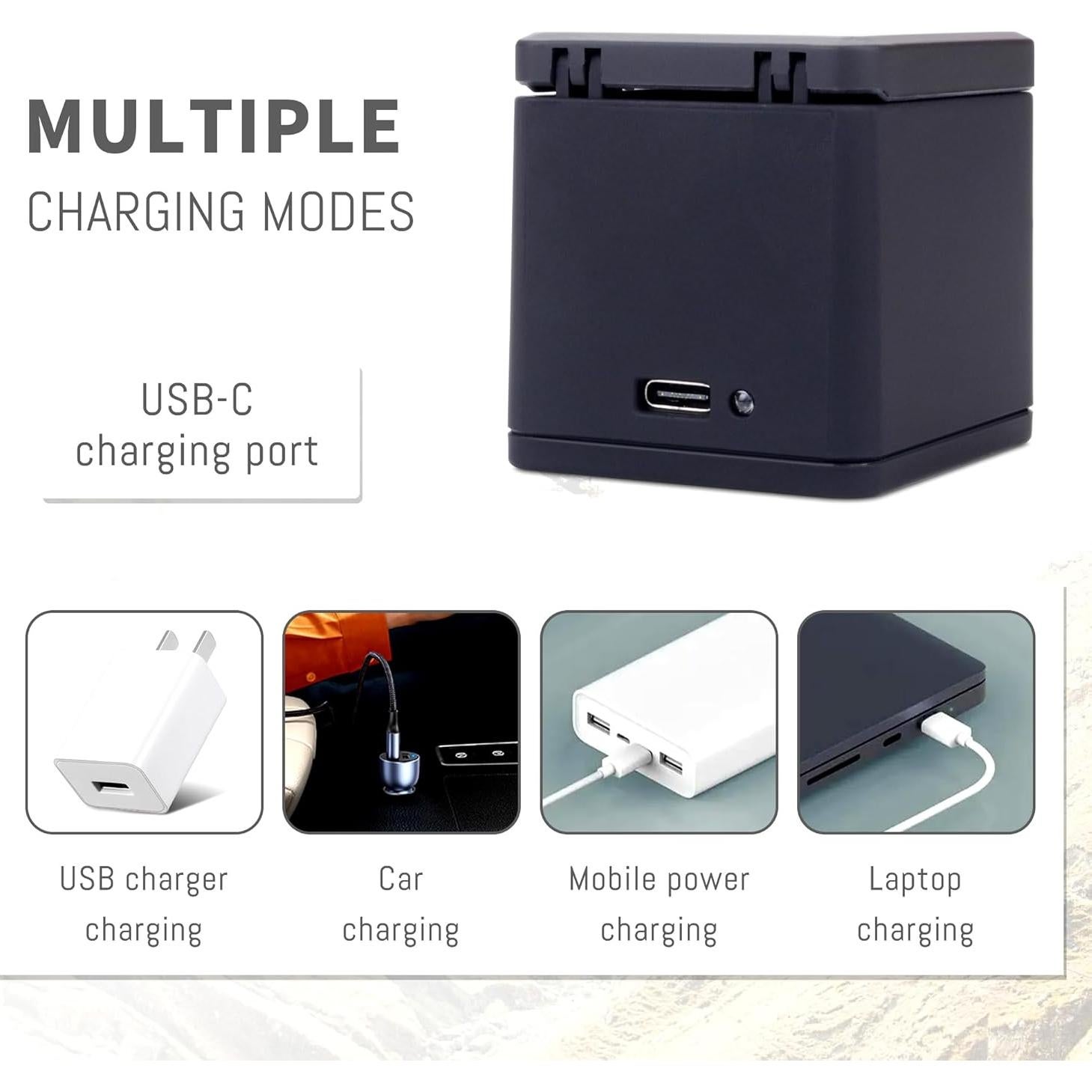 Paquete de 3 Baterías 2000mAh DFTIM para Hero 9/10/11/12