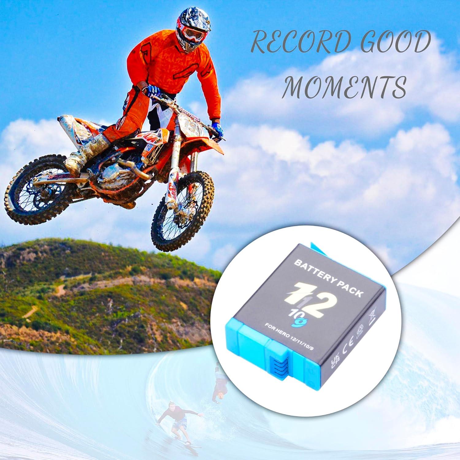 Paquete de 3 Baterías 2000mAh DFTIM para Hero 9/10/11/12