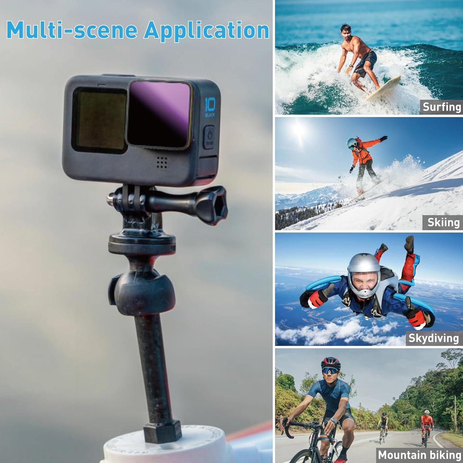 Paquete de 4 Filtros ND y CPL LENSKINS para GoPro Hero