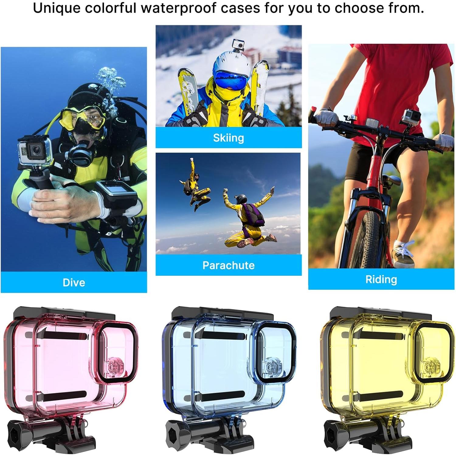 Funda Impermeable HONGDAK para GoPro Hero 12/11/10/9 - 60m