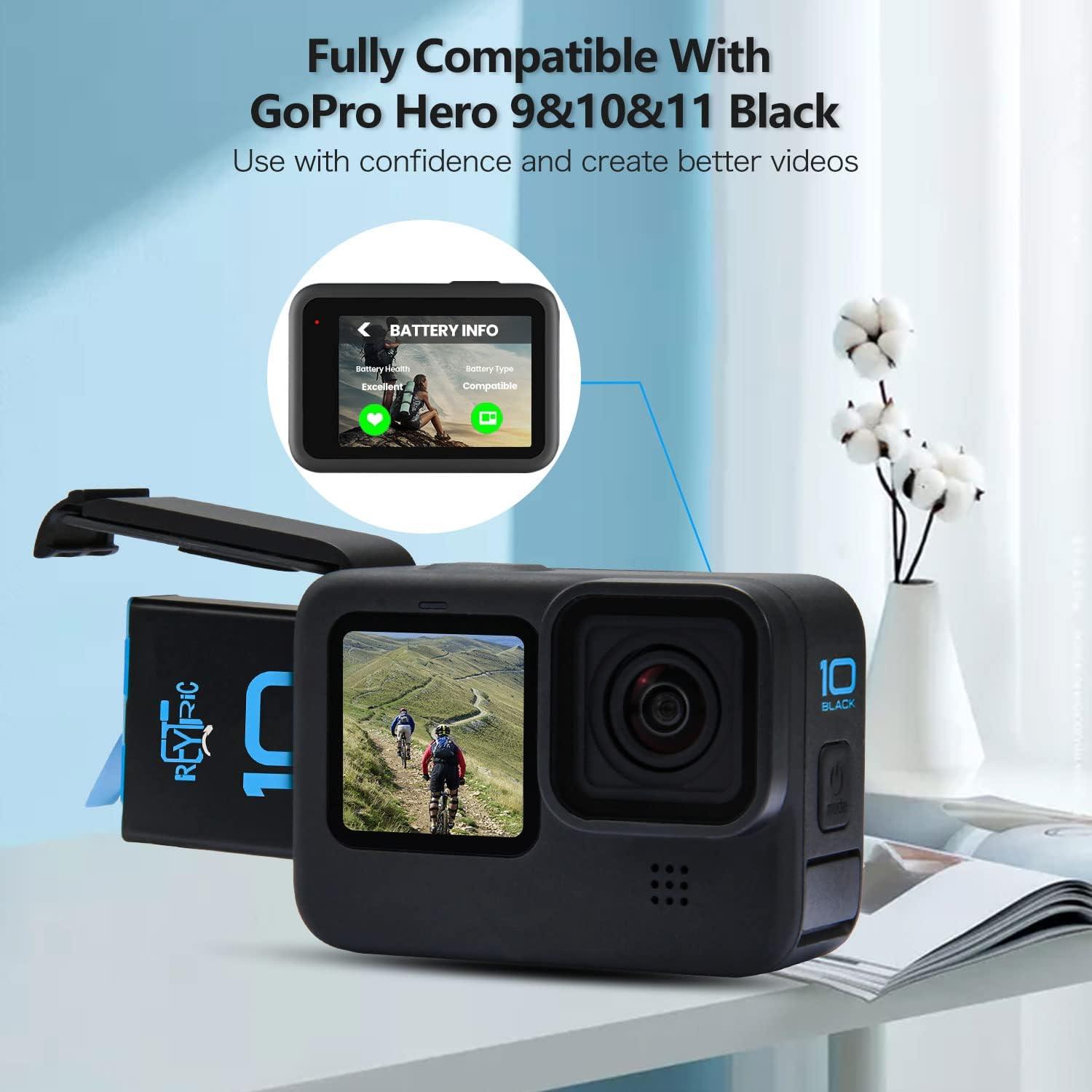 Paquete de 3 Baterías 2000mAh para GoPro Hero 12 11 10 9